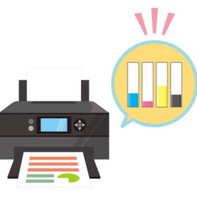 Printer ink cartridges . Vector illustration. Icons.